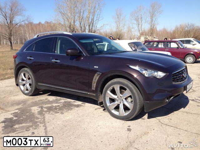 Фото автомобиля INFINITI QX70 /FX/, 2009 — госномер Е964ОС763. Цвет: Коричневый
