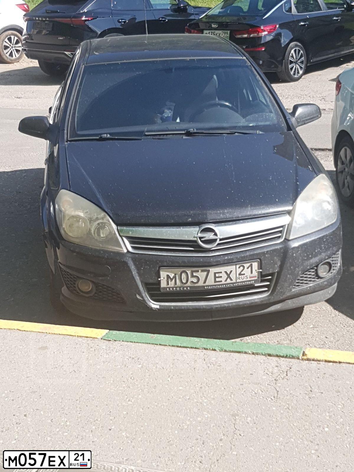 Фото автомобиля OPEL ASTRA, 2008 — госномер К954ОК716. Цвет: ЧЕРНЫЙ