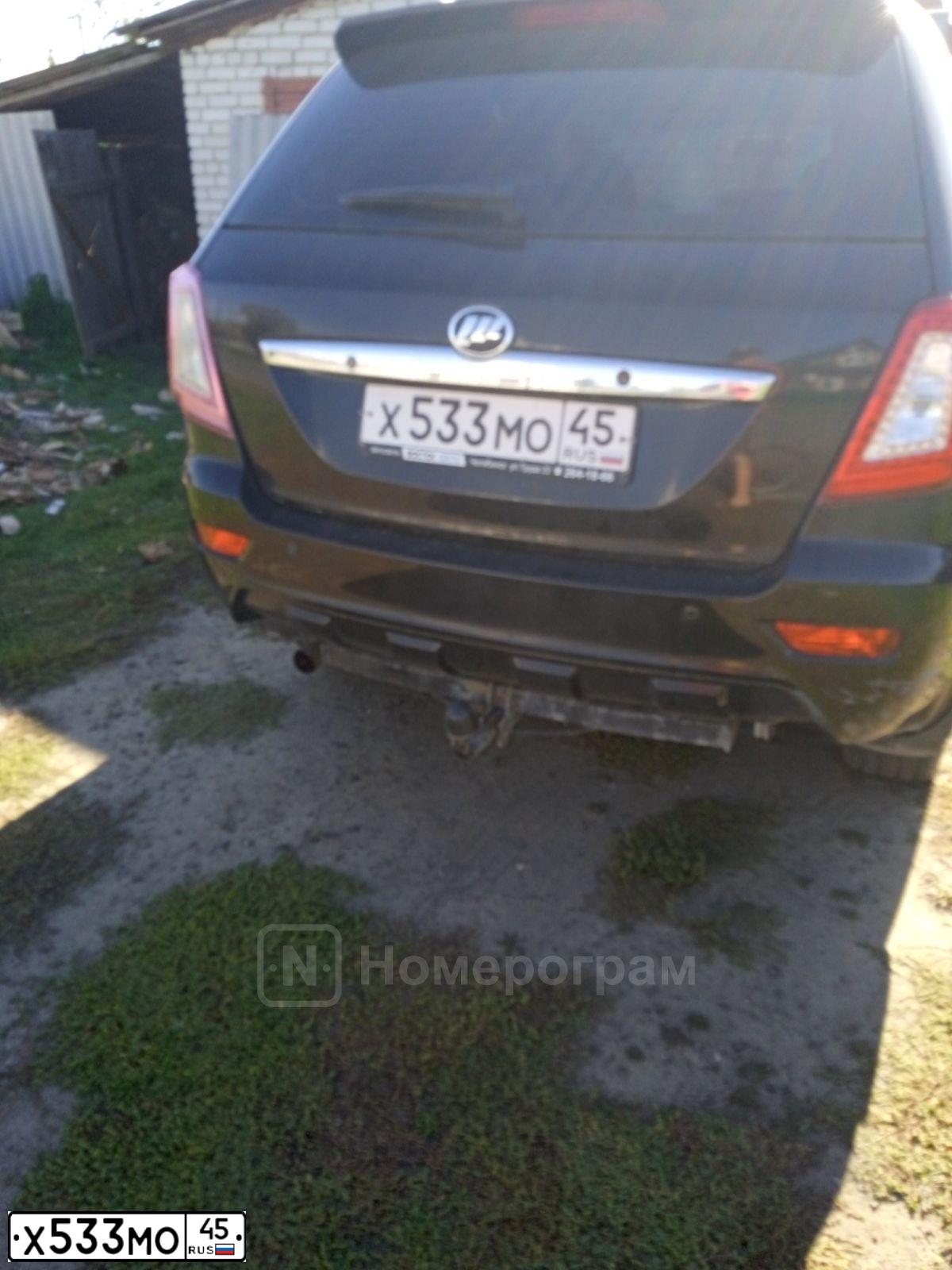Фото автомобиля LIFAN X 60, 2013 — госномер Х533МО45. Цвет: ЧЕРНЫЙ