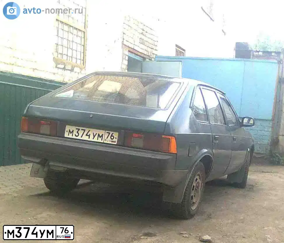Фото автомобиля AZLK MOSKWITSCH 2141, 2000 — госномер М374УМ76. Цвет: СИНЕ-ЗЕЛЕНЫЙ