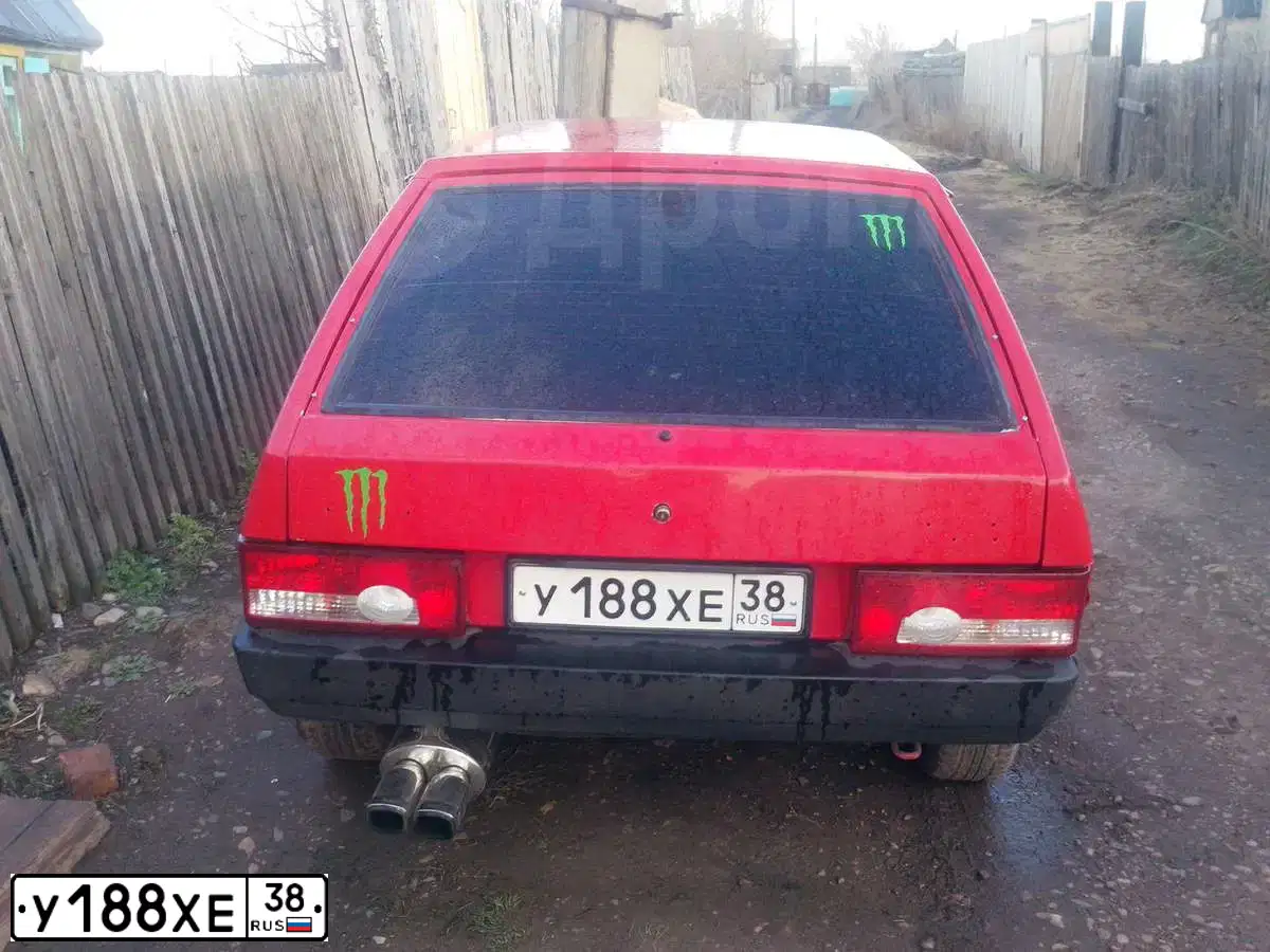 Фото автомобиля LADA 2108 SAMARA, 1987 — госномер Р154РК700. Цвет: Красный