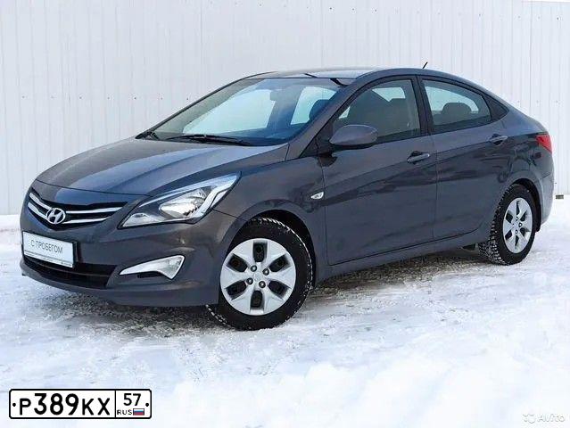 Фото автомобиля HYUNDAI SOLARIS, 2015 — госномер Т837ХТ31. Цвет: темно-серый