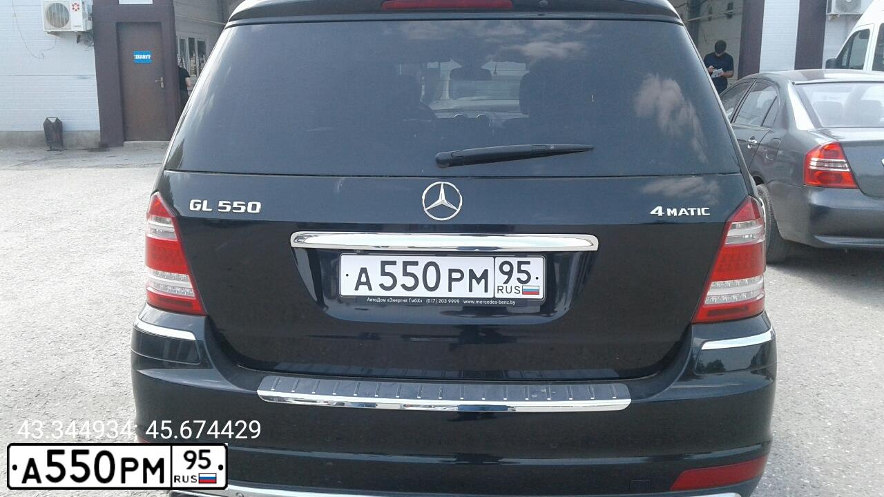 Фото автомобиля MERCEDES GL-KLASSE, 2012 — госномер А550РМ95. Цвет: ЧЕРНЫЙ