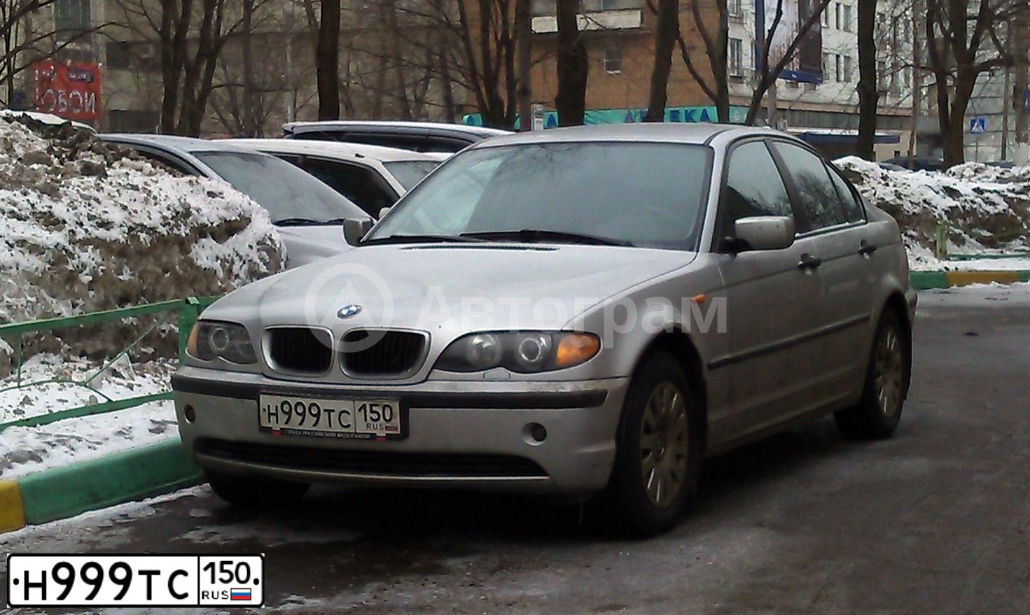 Фото автомобиля BMW SERIE 3, 2001 — госномер Т363УМ799. Цвет: Серебристый