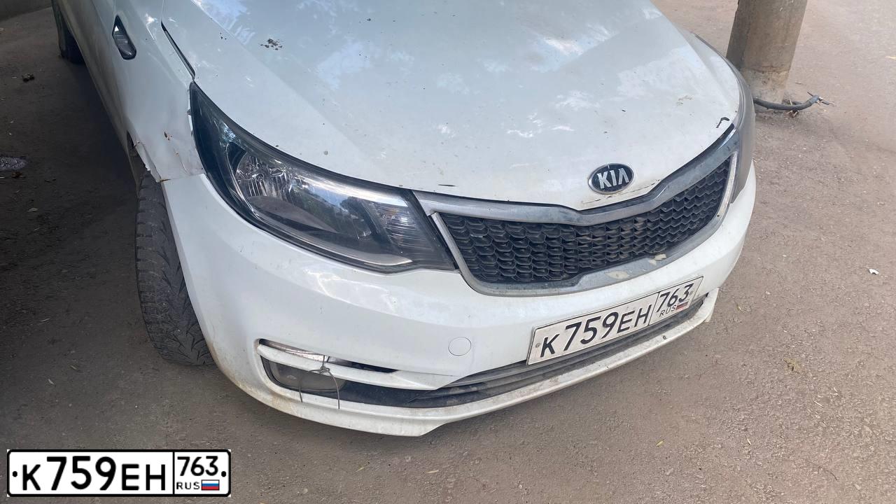 Фото автомобиля KIA RIO, 2016 — госномер К759ЕН763. Цвет: Белый