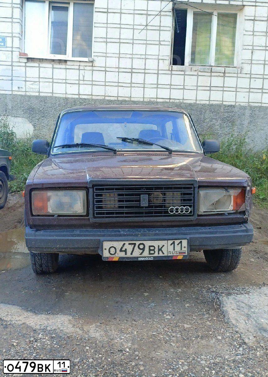 Фото автомобиля LADA 2107, 2007 — госномер О479ВК11. Цвет: ТЕМНО-ВИШНЕВЫЙ