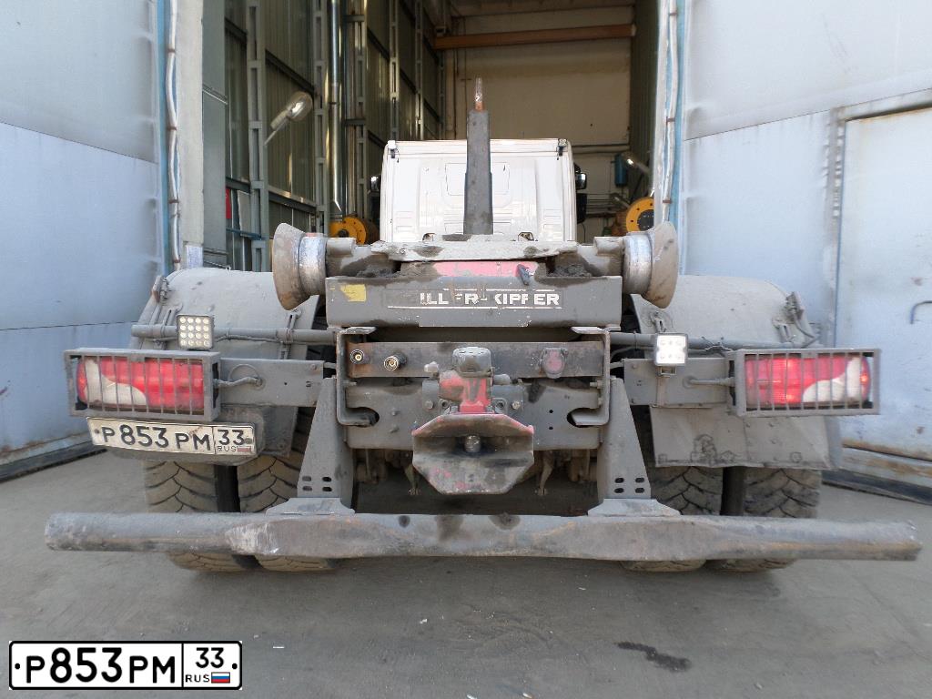 Фото автомобиля SCANIA SERIE P /8X4/, 2018 — госномер Е349УМ799. Цвет: Белый