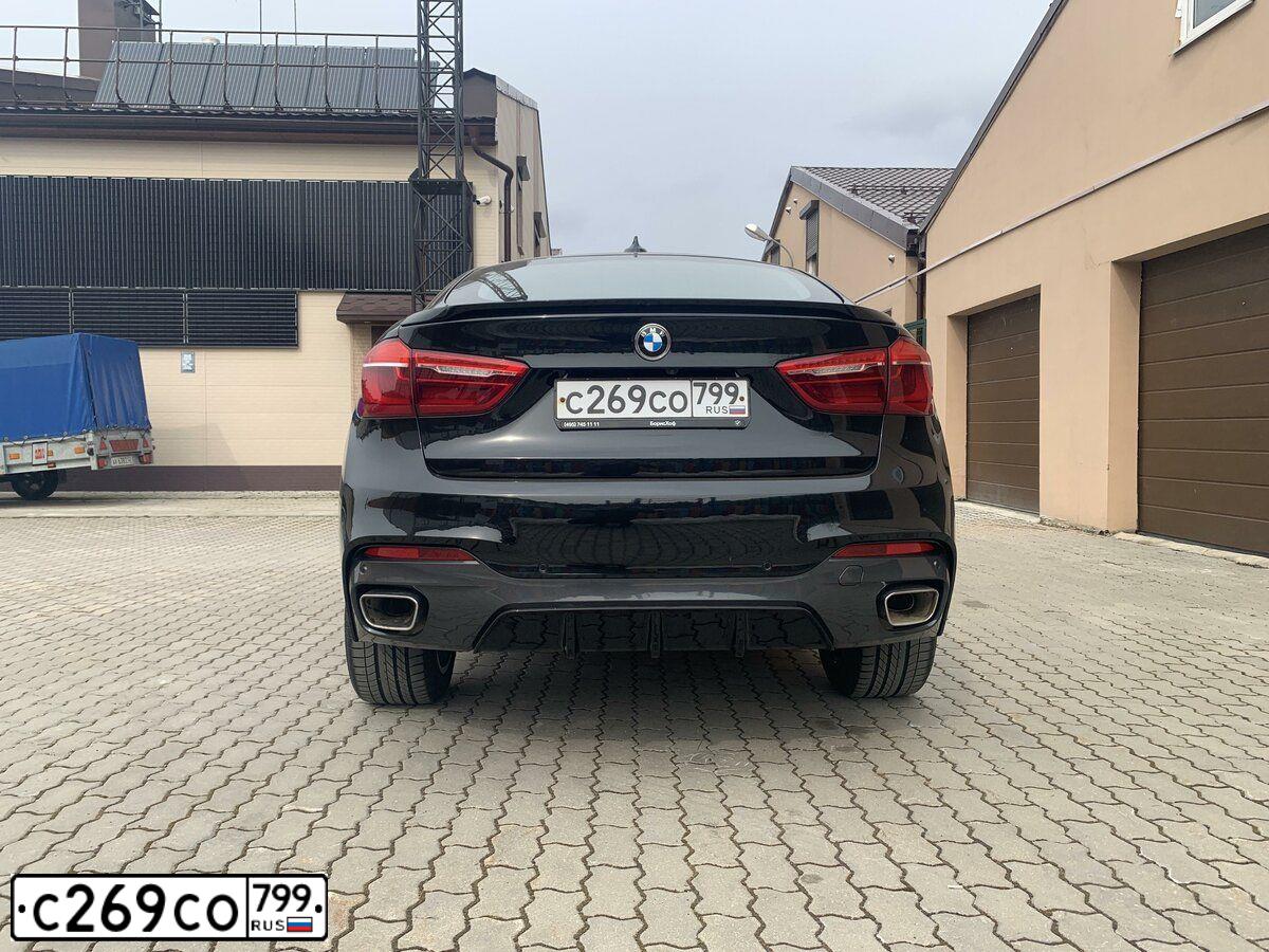 Фото автомобиля BMW X6, 2019 — госномер С269СО799. Цвет: ЧЕРНЫЙ