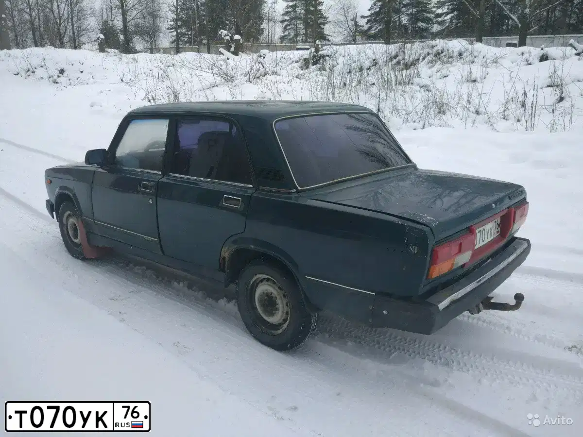 Фото автомобиля LADA 2107, 2004 — госномер Т070УК76. Цвет: Сине-зеленый