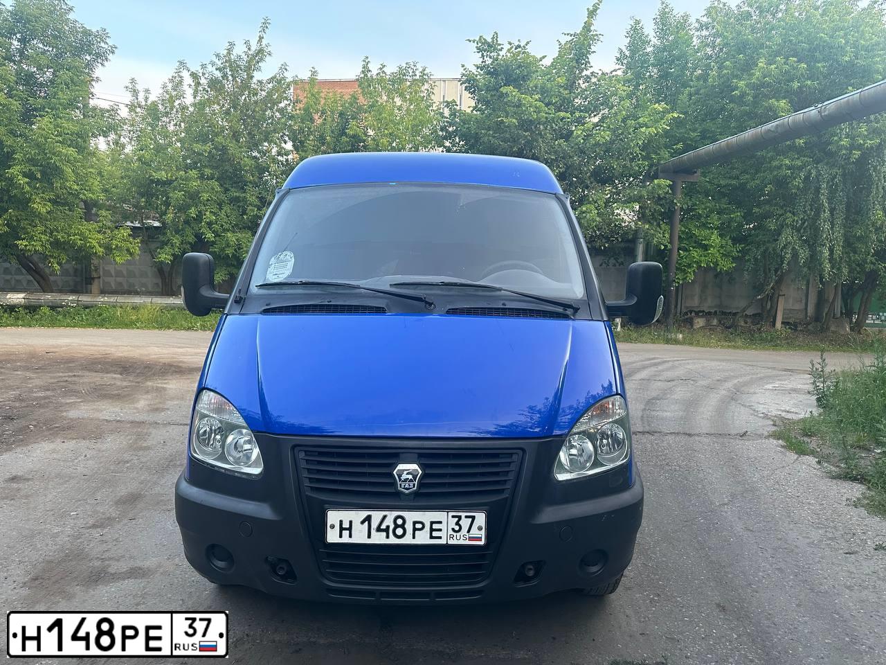 Фото автомобиля GAZ 2705 EL, 2010 — госномер Н148РЕ37. Цвет: СИНИЙ