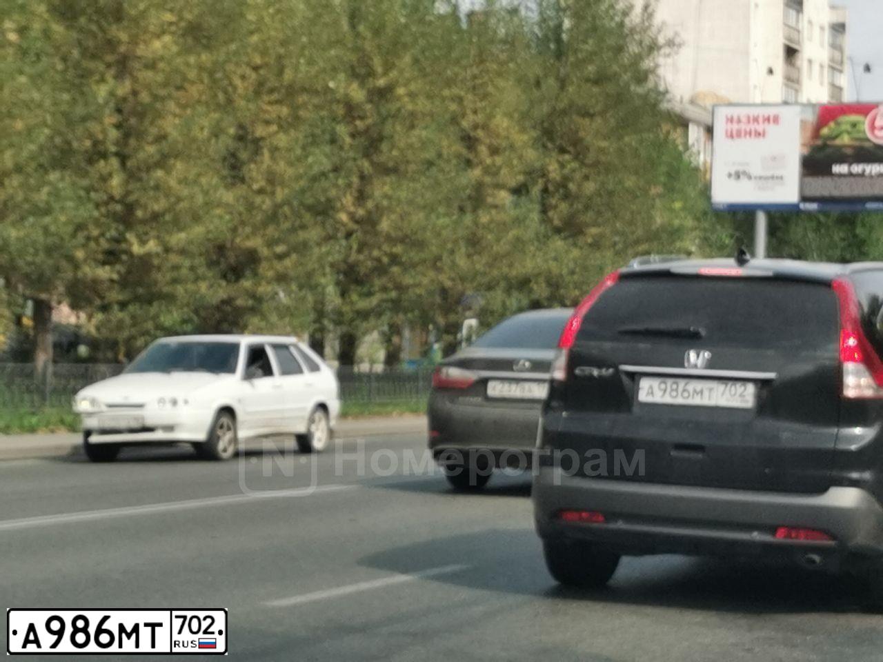 Фото автомобиля HONDA CR-V, 2014 — госномер А986МТ702. Цвет: ЧЕРНЫЙ