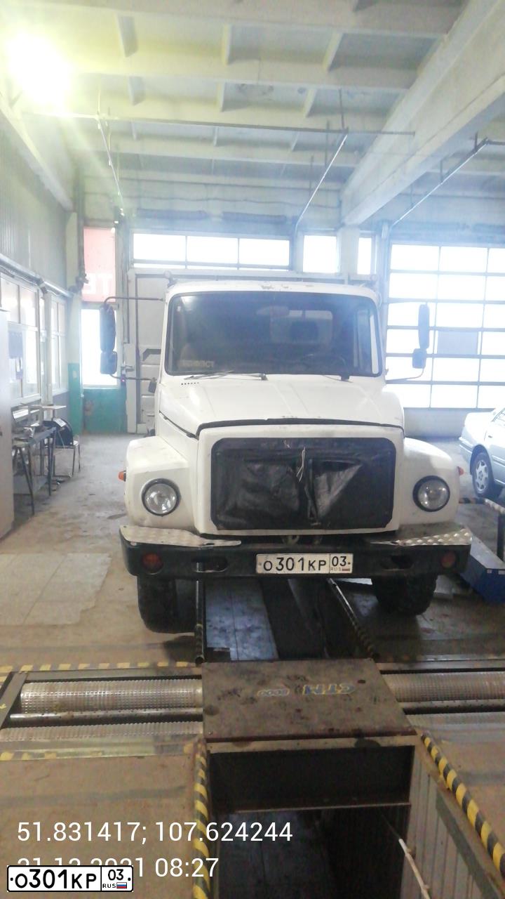 Фото автомобиля GAZ 3309, 2006 — госномер О301КР03. Цвет: Белый