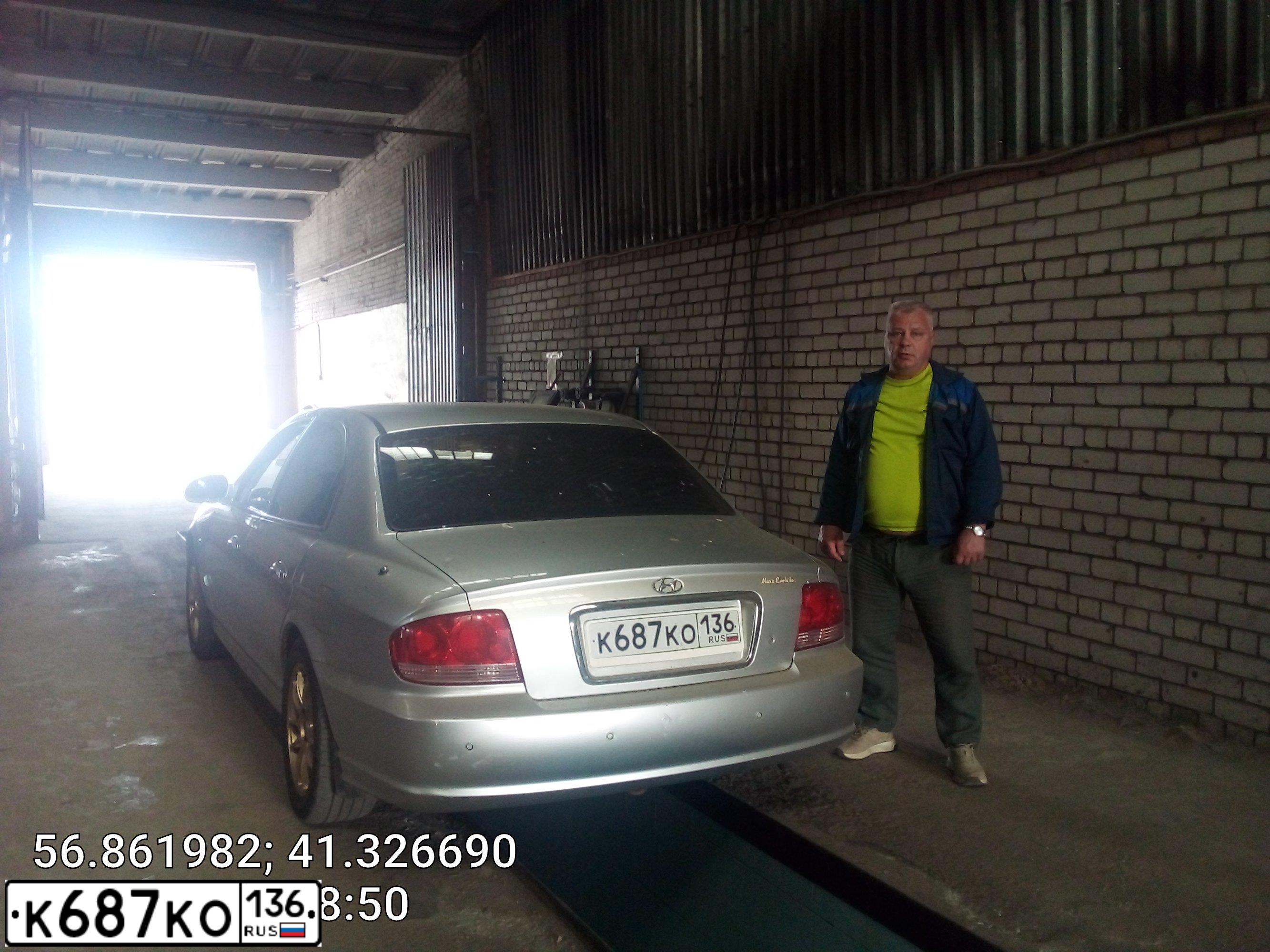 Фото автомобиля TAGAZ SONATA, 2006 — госномер К687КО136. Цвет: Серебристый