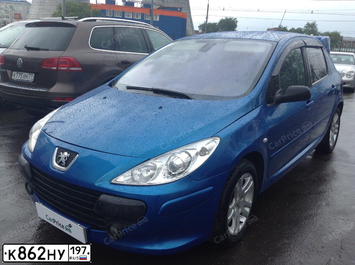 Фото автомобиля PEUGEOT 307, 2007 — госномер К862НУ197. Цвет: ЯРКО-СИНИЙ