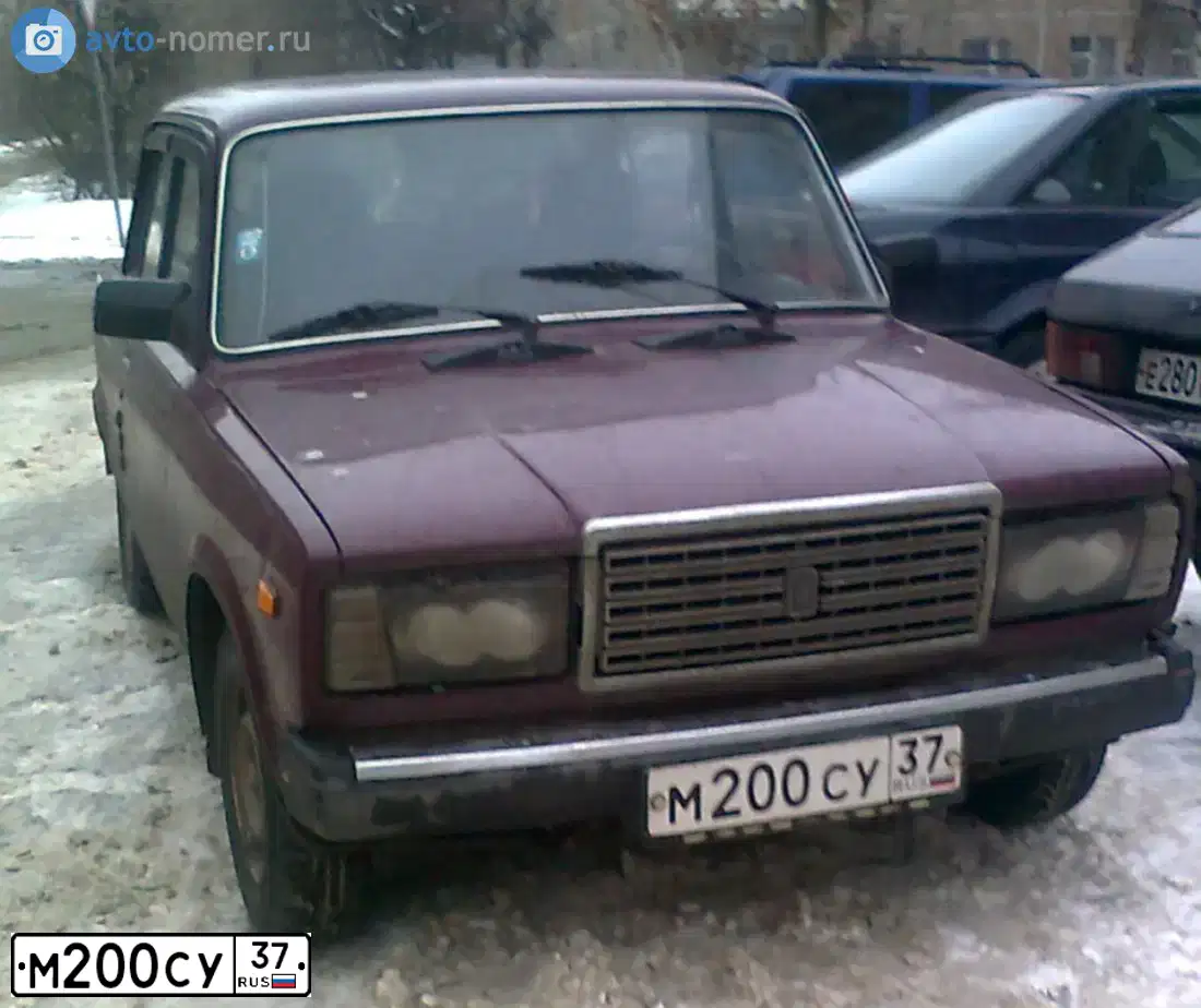 Фото автомобиля LADA 2107, 2003 — госномер М200СУ37. Цвет: ТЕМНО-БОРДОВЫЙ