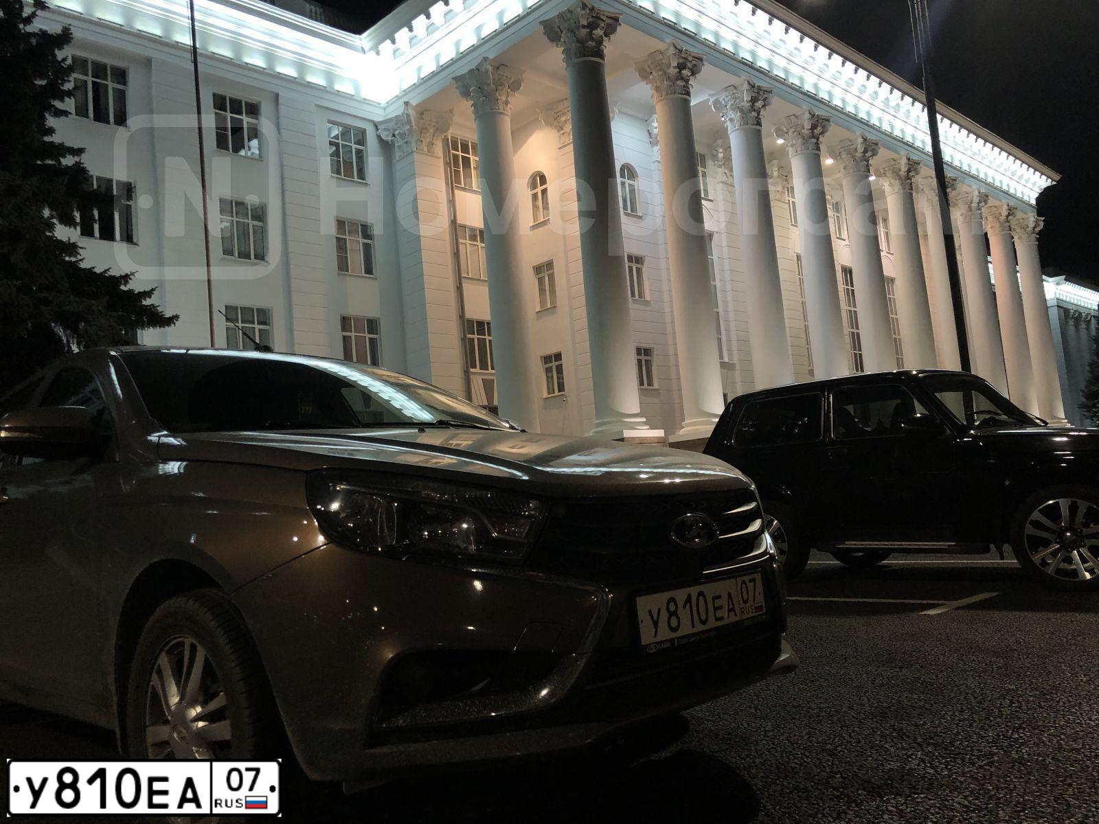 Фото автомобиля LADA VESTA, 2016 — госномер У810ЕА07. Цвет: СЕРО-ГОЛУБОЙ