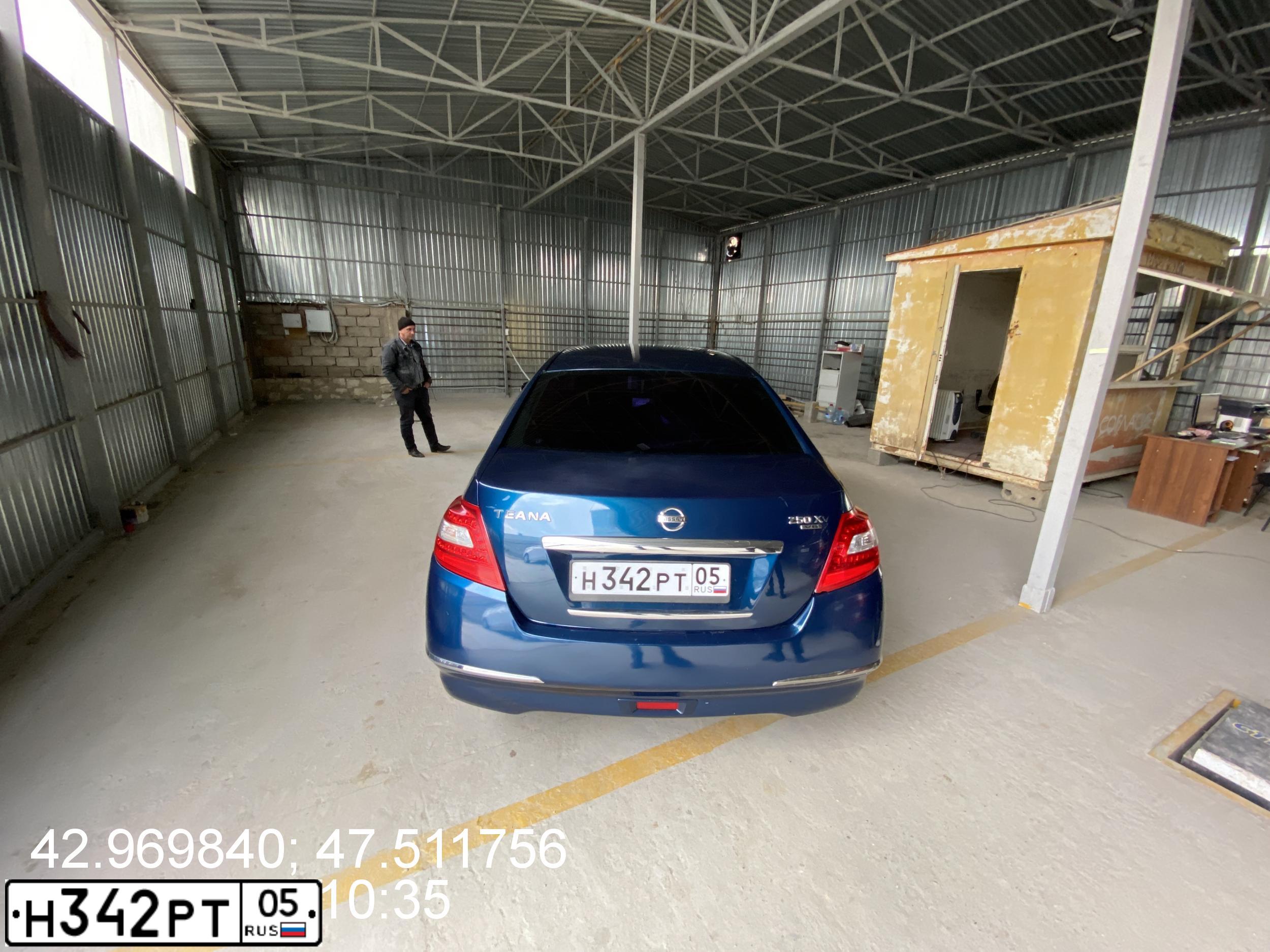 Фото автомобиля NISSAN TEANA, 2008 — госномер А675УР108. Цвет: СИНИЙ