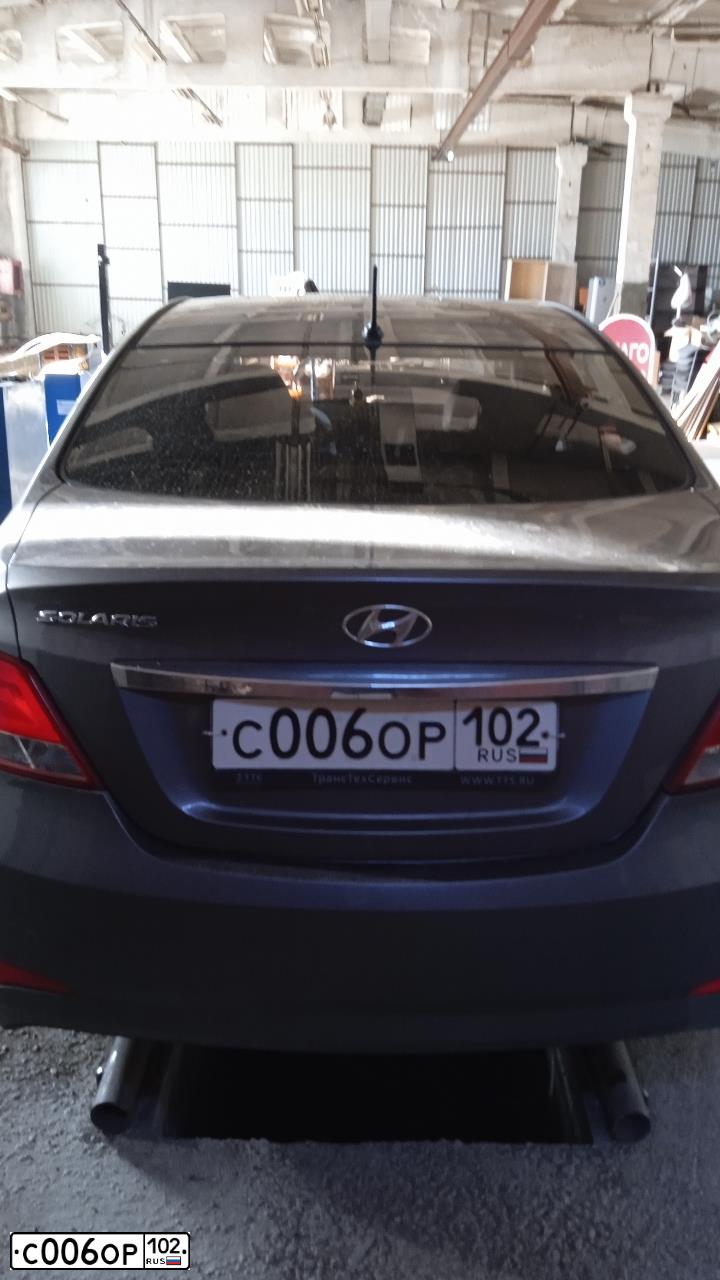 Фото автомобиля HYUNDAI SOLARIS, 2016 — госномер У598ЕТ102. Цвет: ТЕМНО-СЕРЫЙ
