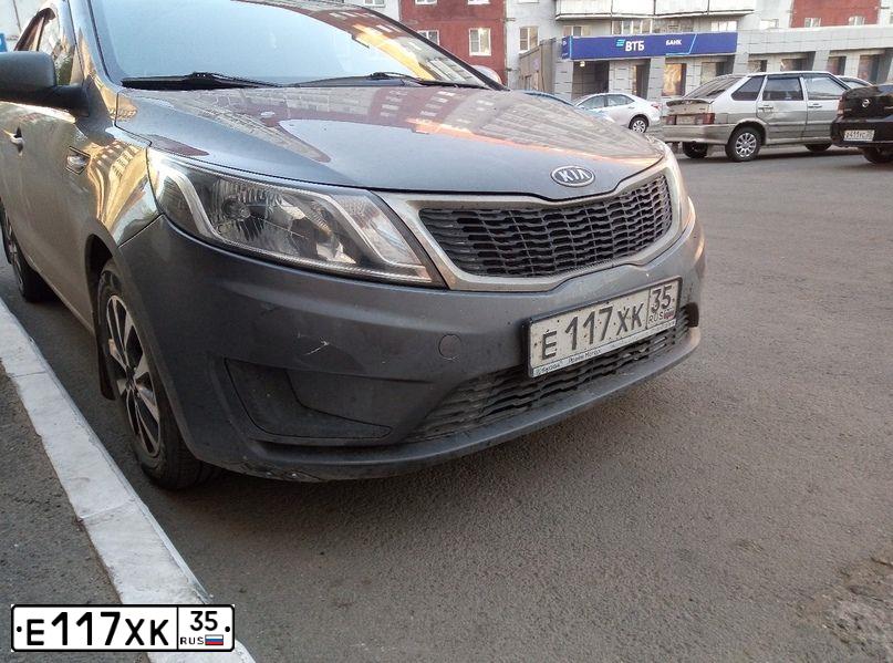 Фото автомобиля KIA RIO, 2011 — госномер Х559МА37. Цвет: СЕРЫЙ