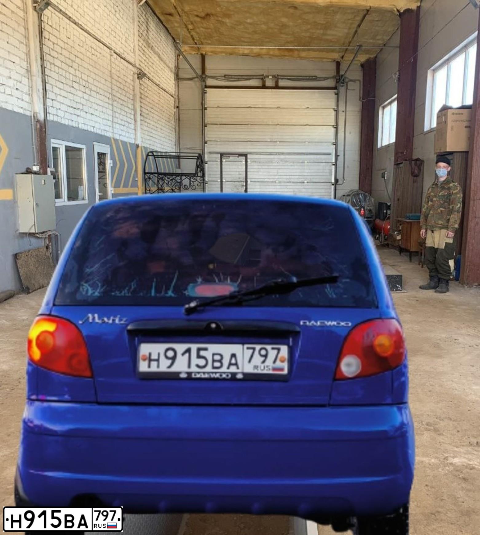 Фото автомобиля DAEWOO MATIZ, 2007 — госномер Н915ВА797. Цвет: СИНЕ-ГОЛУБОЙ