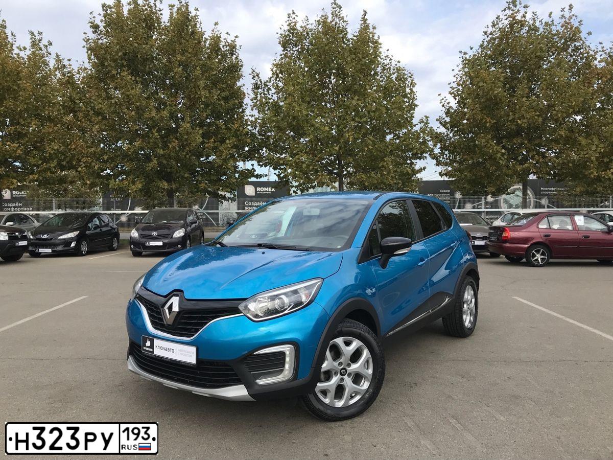 Фото автомобиля RENAULT KAPTUR, 2016 — госномер О335ОТ01. Цвет: голубой