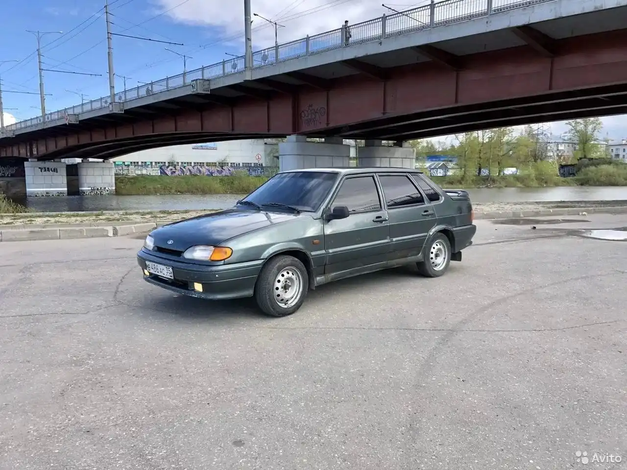 Фото автомобиля LADA 2115, 2008 — госномер М219ОР35. Цвет: СЕРО-СИНЕ-ЗЕЛЕНЫЙ