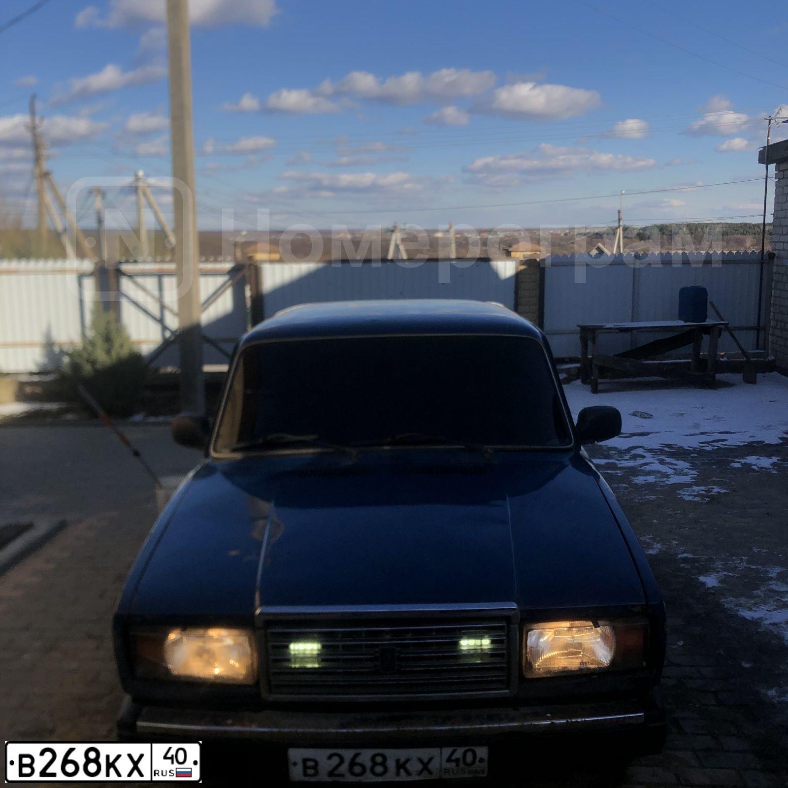 Фото автомобиля LADA 2107, 2003 — госномер У887МК48. Цвет: сине-зеленый
