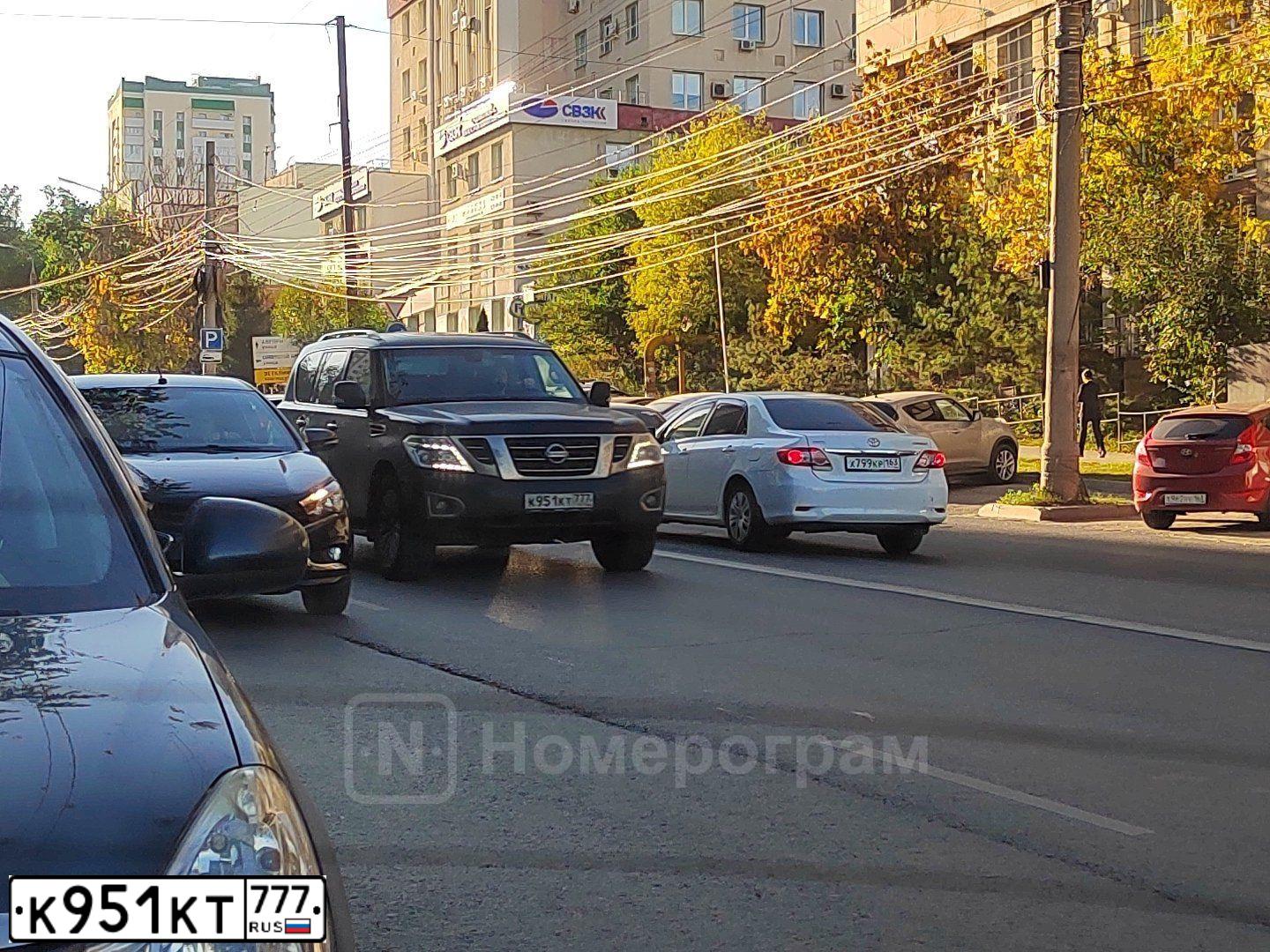 Фото автомобиля NISSAN PATROL, 2014 — госномер К951КТ777. Цвет: ЧЕРНЫЙ