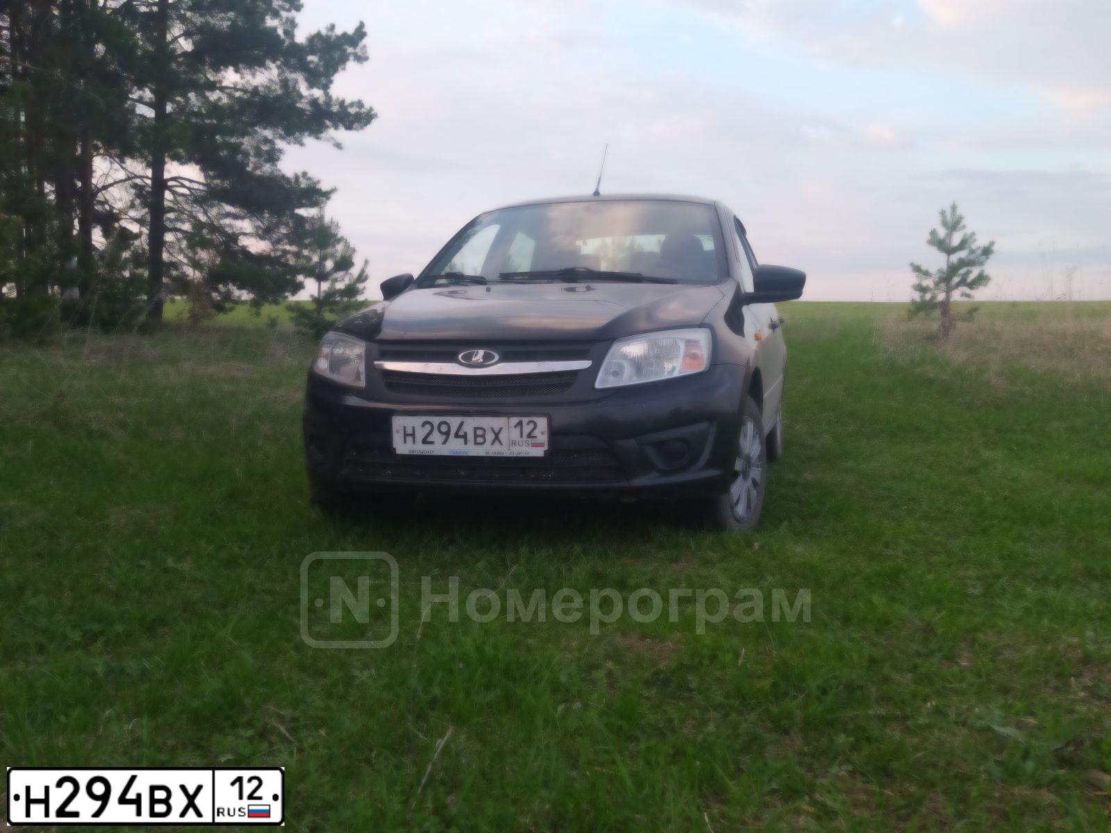 Фото автомобиля LADA GRANTA, 2016 — госномер М035КХ21. Цвет: ЧЕРНЫЙ