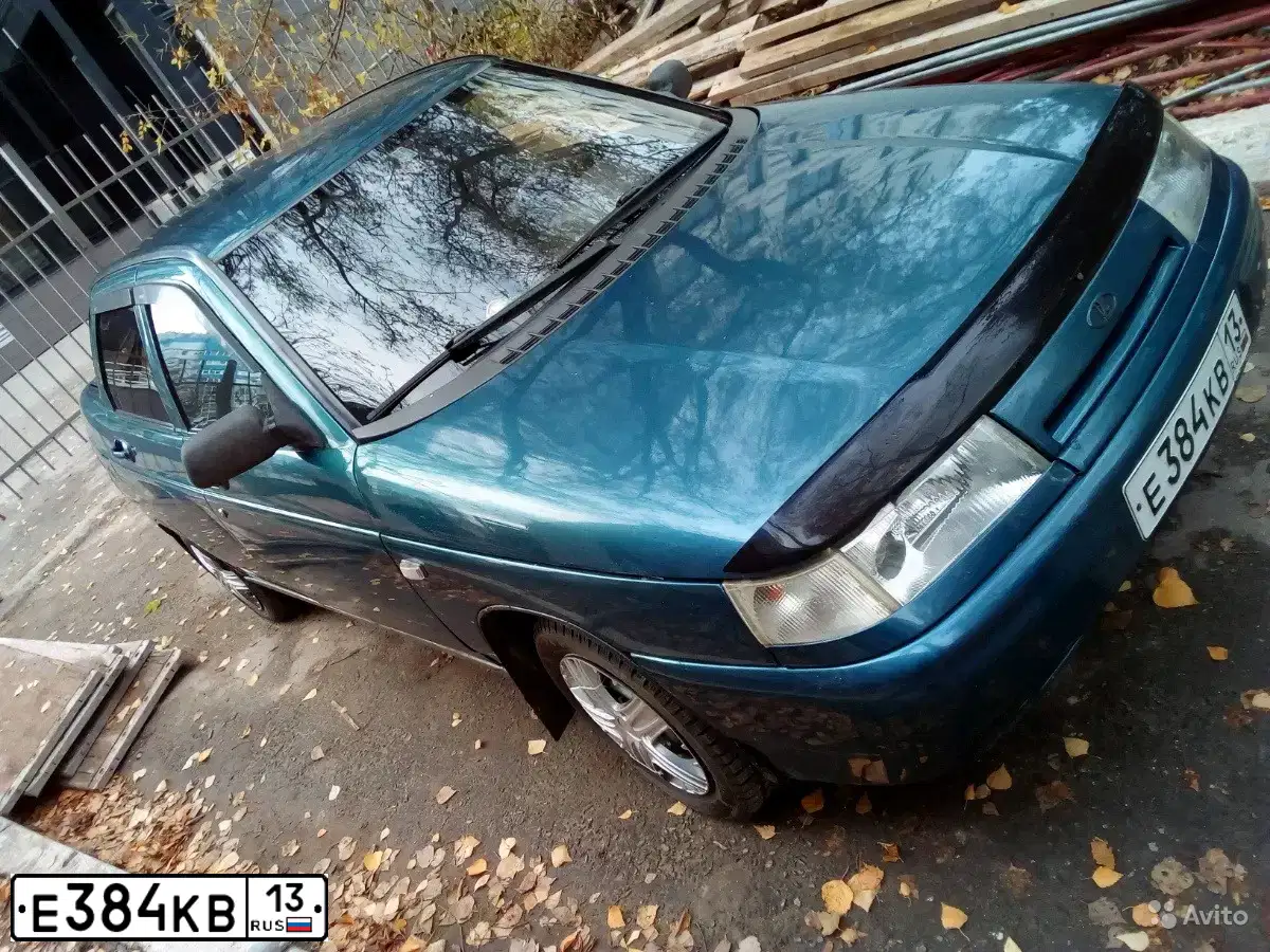 Фото автомобиля LADA 2110, 2005 — госномер Е384КВ13. Цвет: сине-зеленый