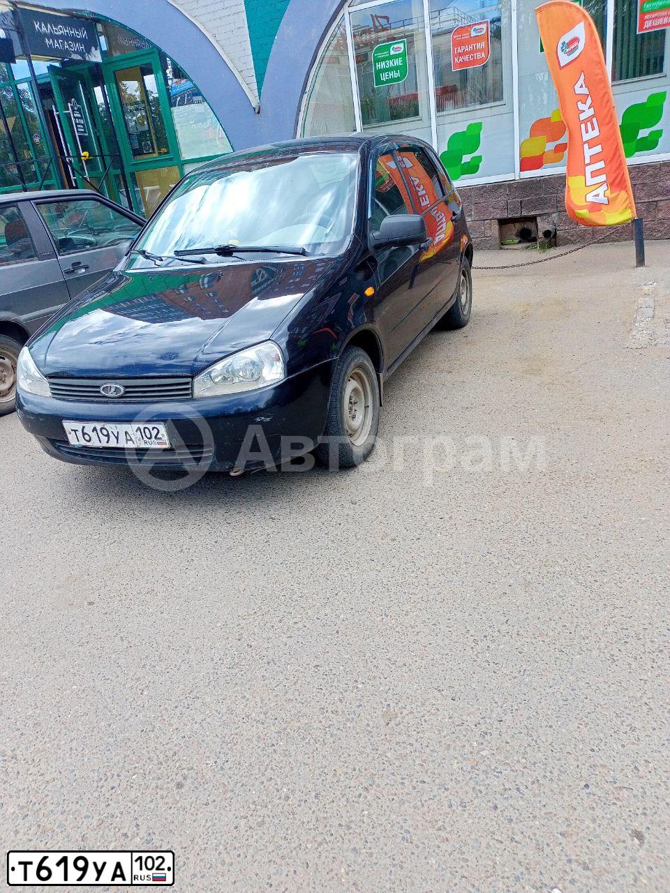 Фото автомобиля LADA 1119 KALINA, 2011 — госномер Т619УА102. Цвет: Сине-Черный