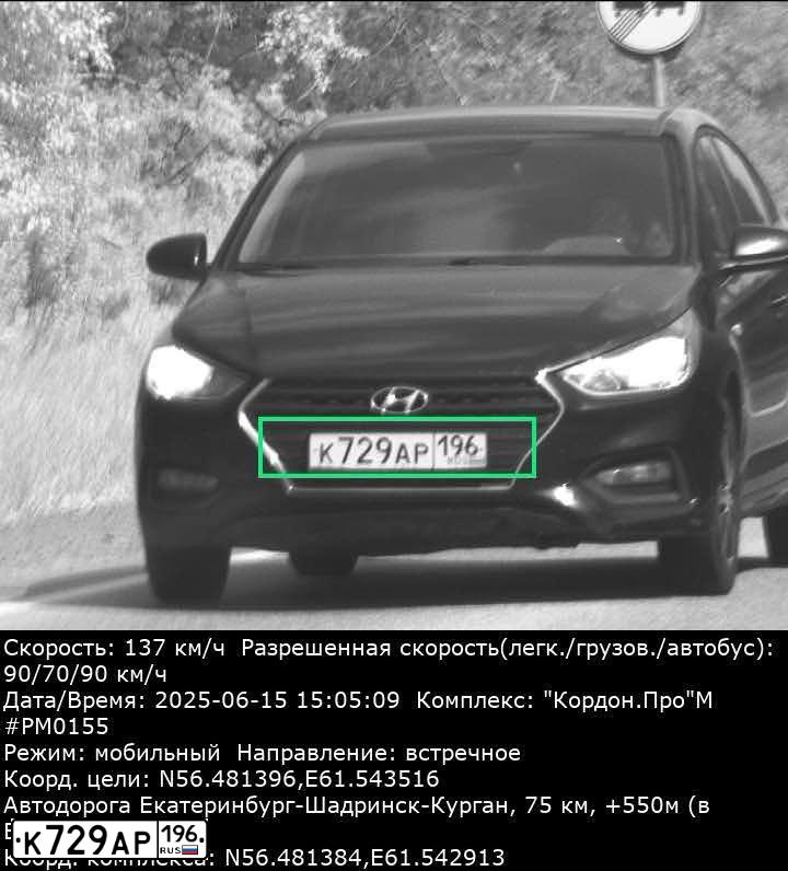 Фото автомобиля HYUNDAI SOLARIS, 2017 — госномер К729АР196. Цвет: ЧЕРНЫЙ
