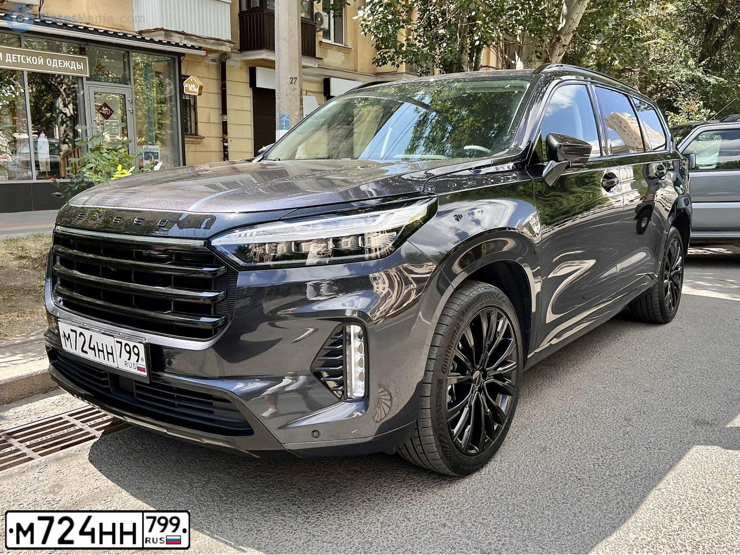Фото автомобиля EXEED VX, 2021 — госномер Е478ВМ147. Цвет: СЕРЫЙ