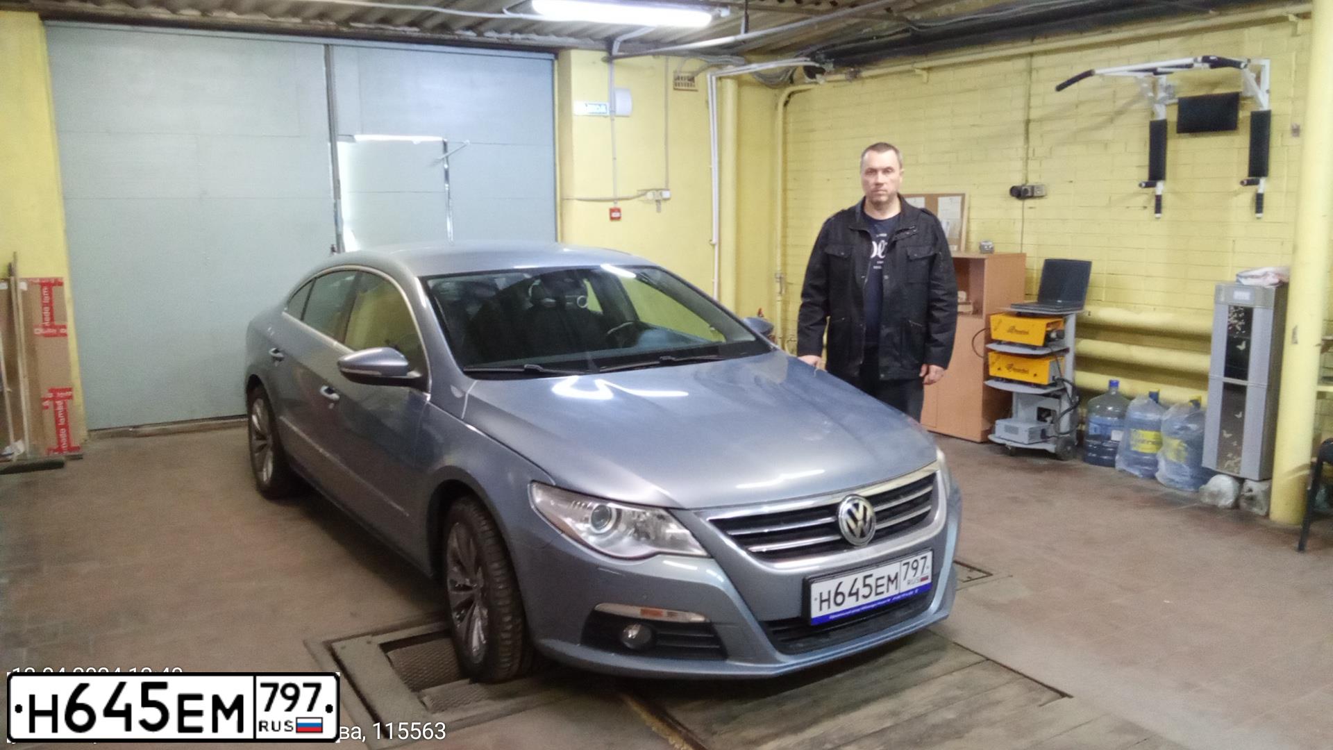 Фото автомобиля VOLKSWAGEN PASSAT, 2008 — госномер Н645ЕМ797. Цвет: Серо-голубой