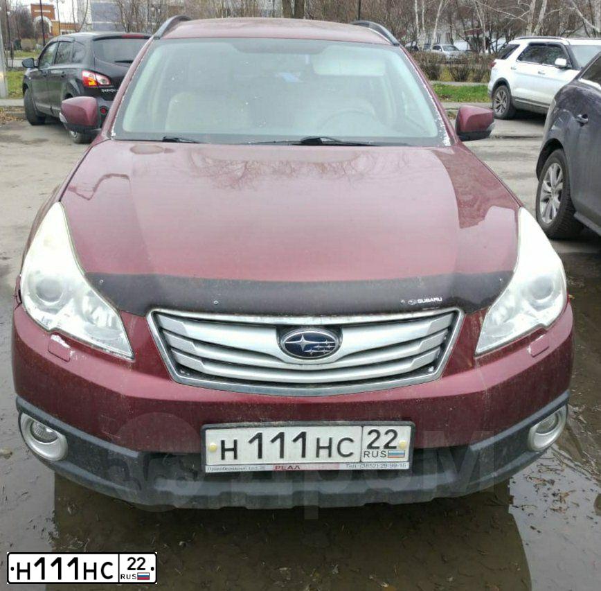 Фото автомобиля SUBARU OUTBACK, 2011 — госномер Н111НС22. Цвет: КРАСНЫЙ