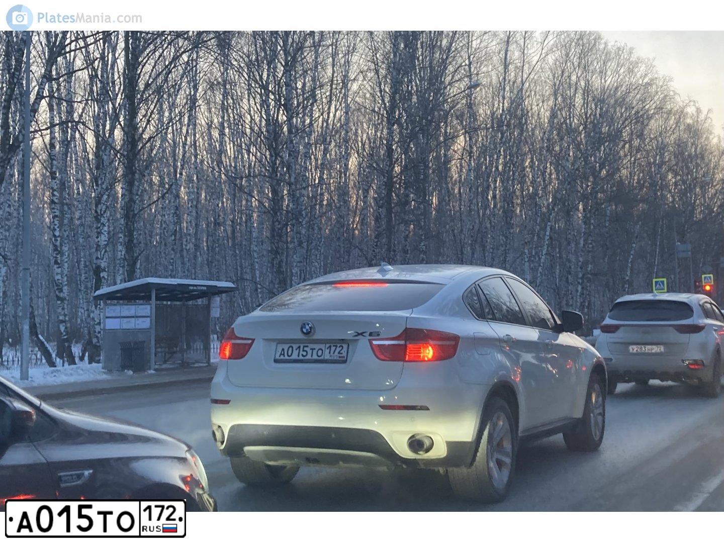 Фото автомобиля BMW X6, 2012 — госномер А612УМ172. Цвет: Белый