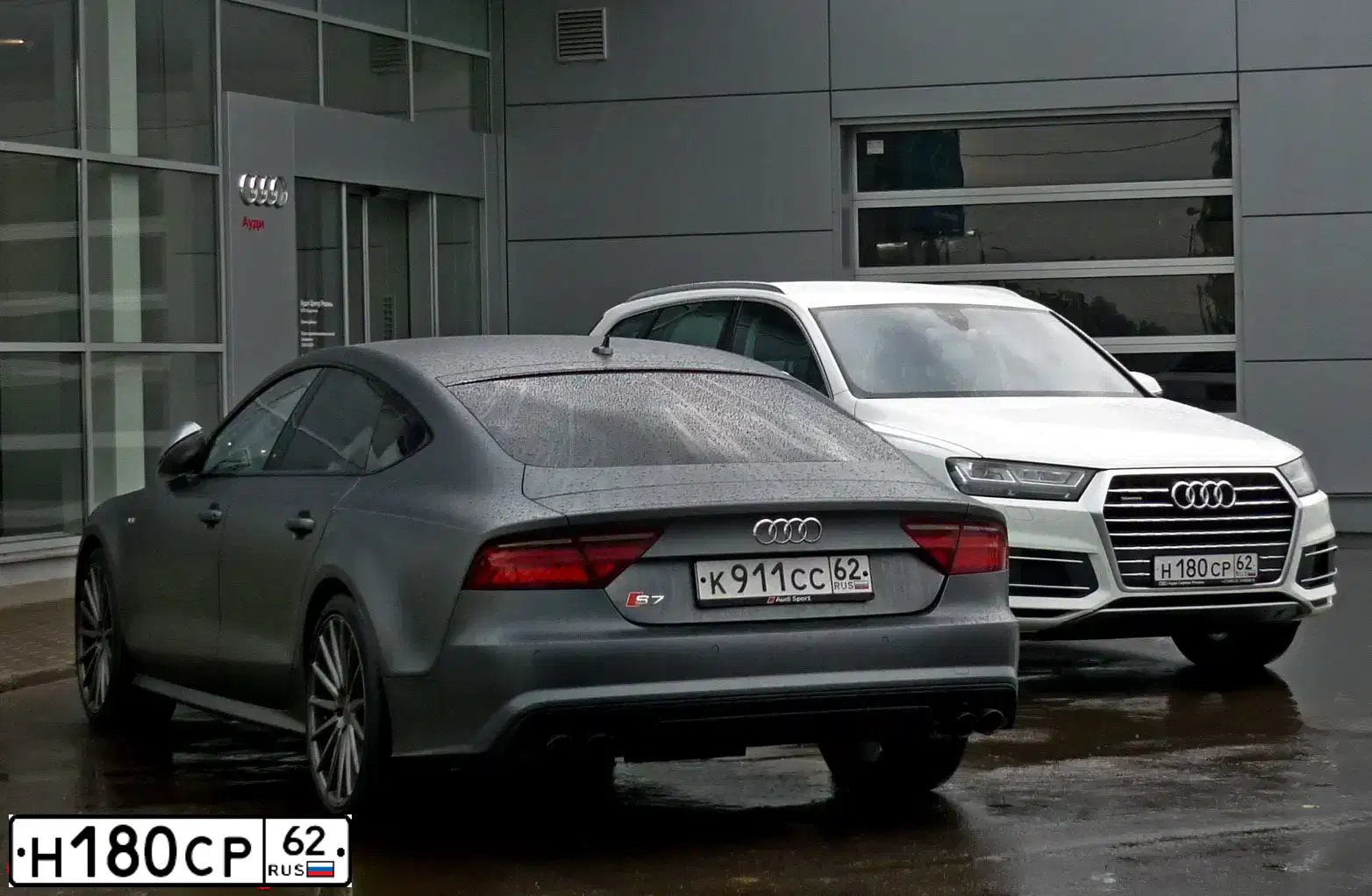 Фото автомобиля AUDI Q7, 2016 — госномер Н180СР62. Цвет: БЕЛЫЙ