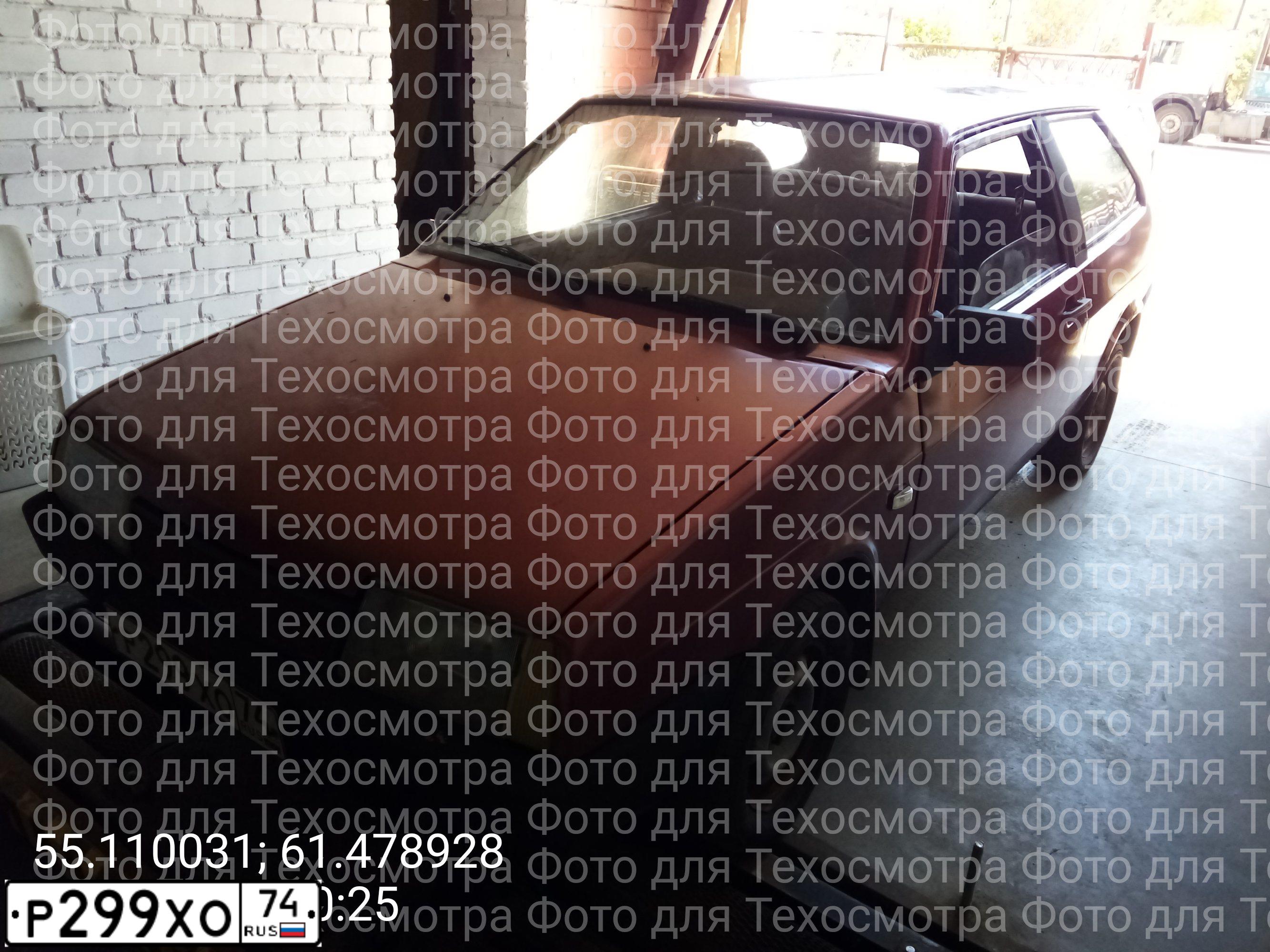 Фото автомобиля LADA 2108 SAMARA, 1997 — госномер Р299ХО74. Цвет: БОРДОВЫЙ