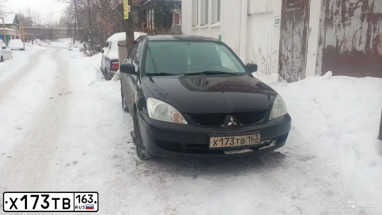 Фото автомобиля MITSUBISHI LANCER, 2007 — госномер В252ВН763. Цвет: ЧЕРНЫЙ