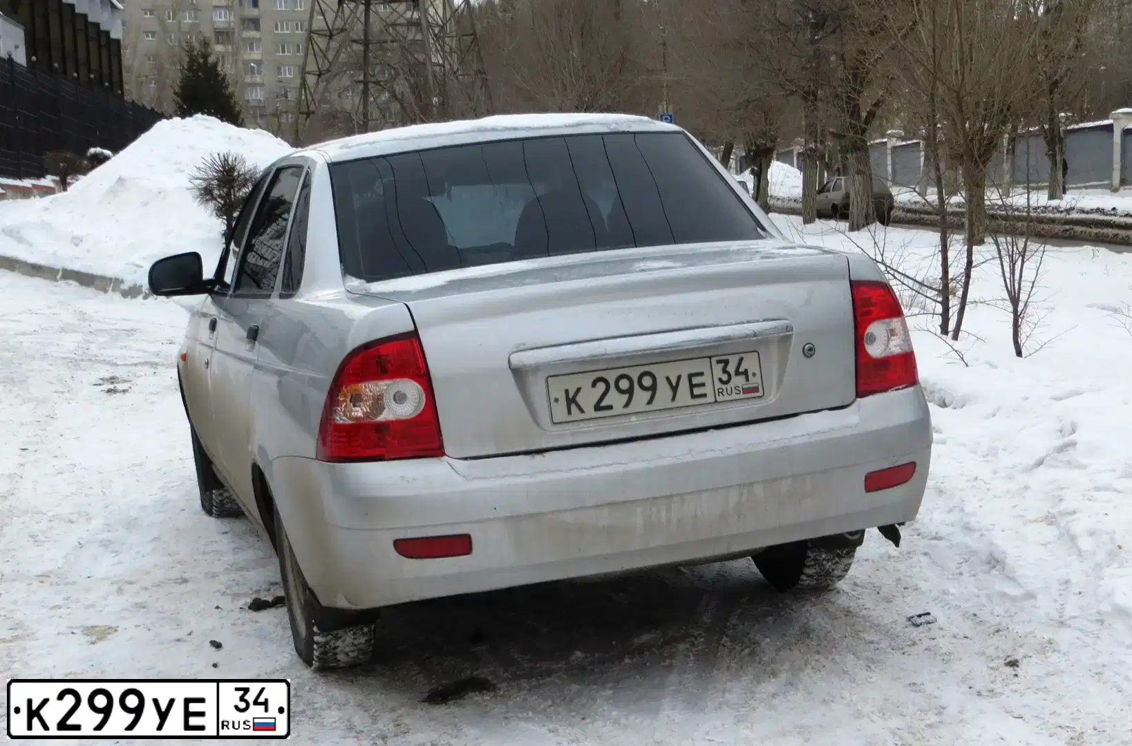 Фото автомобиля LADA 2170 PRIORA, 2007 — госномер К299УЕ34. Цвет: СВЕТЛО-СЕРЕБРИСТЫЙ  МЕТАЛЛИК