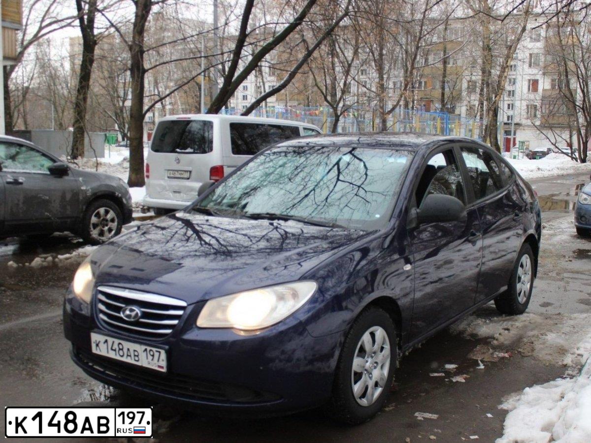 Фото автомобиля HYUNDAI ELANTRA, 2010 — госномер В698ТМ33. Цвет: синий