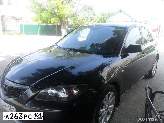 Фото автомобиля MAZDA 3, 2006 — госномер А263РС161. Цвет: ЧЕРНЫЙ