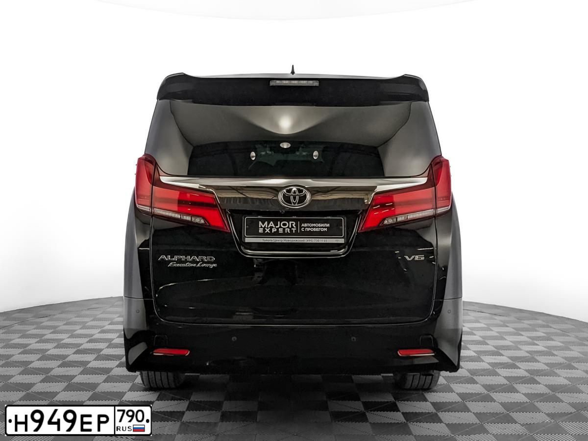 Фото автомобиля TOYOTA ALPHARD, 2019 — госномер У496АТ550. Цвет: ЧЕРНЫЙ