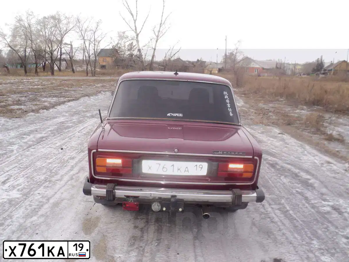 Фото автомобиля LADA 2106, 2003 — госномер К012КК124. Цвет: КРАСНЫЙ ГРАНАТ