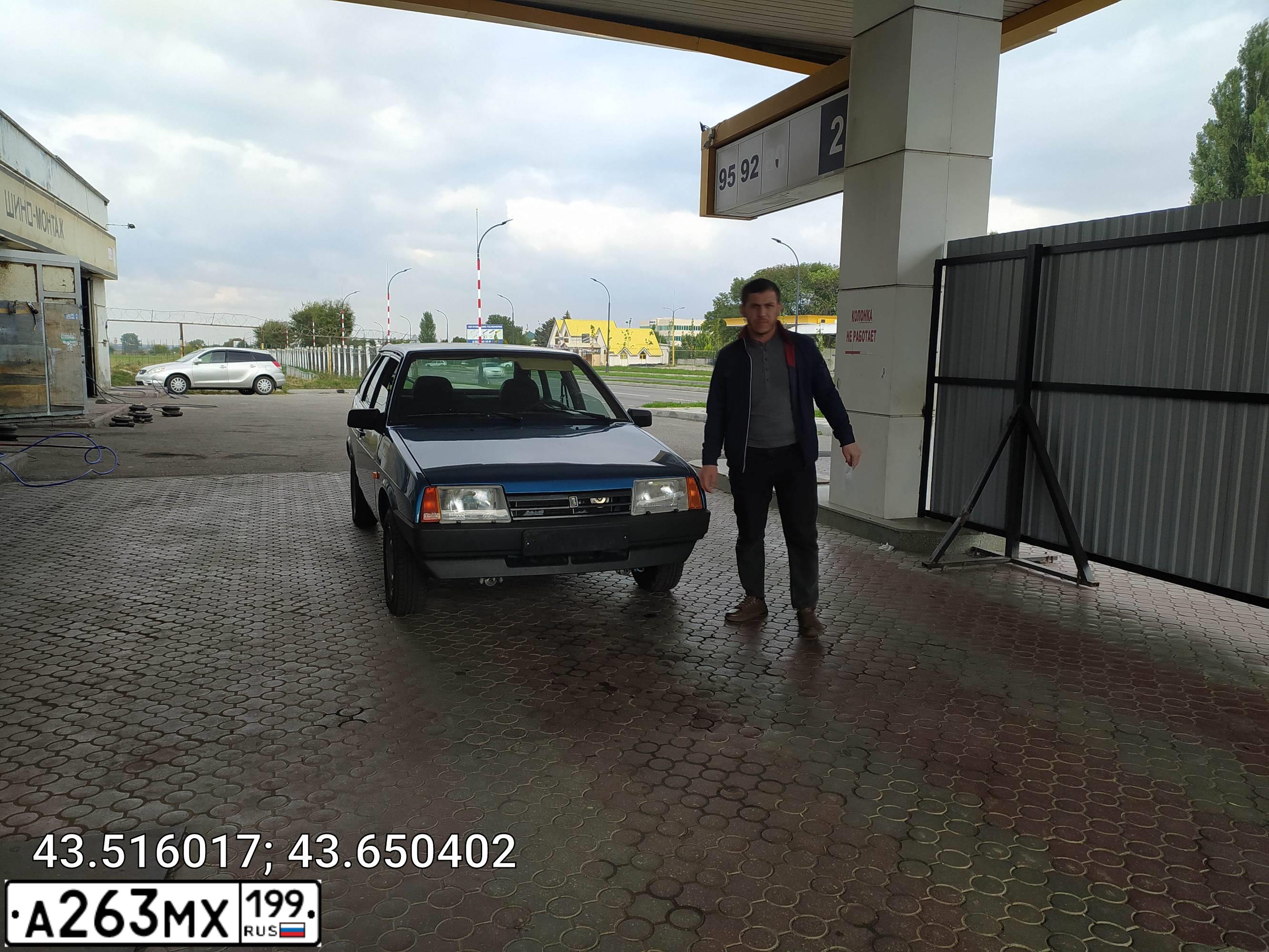 Фото автомобиля LADA 2109, 1999 — госномер В089ОН09. Цвет: сине-зеленый