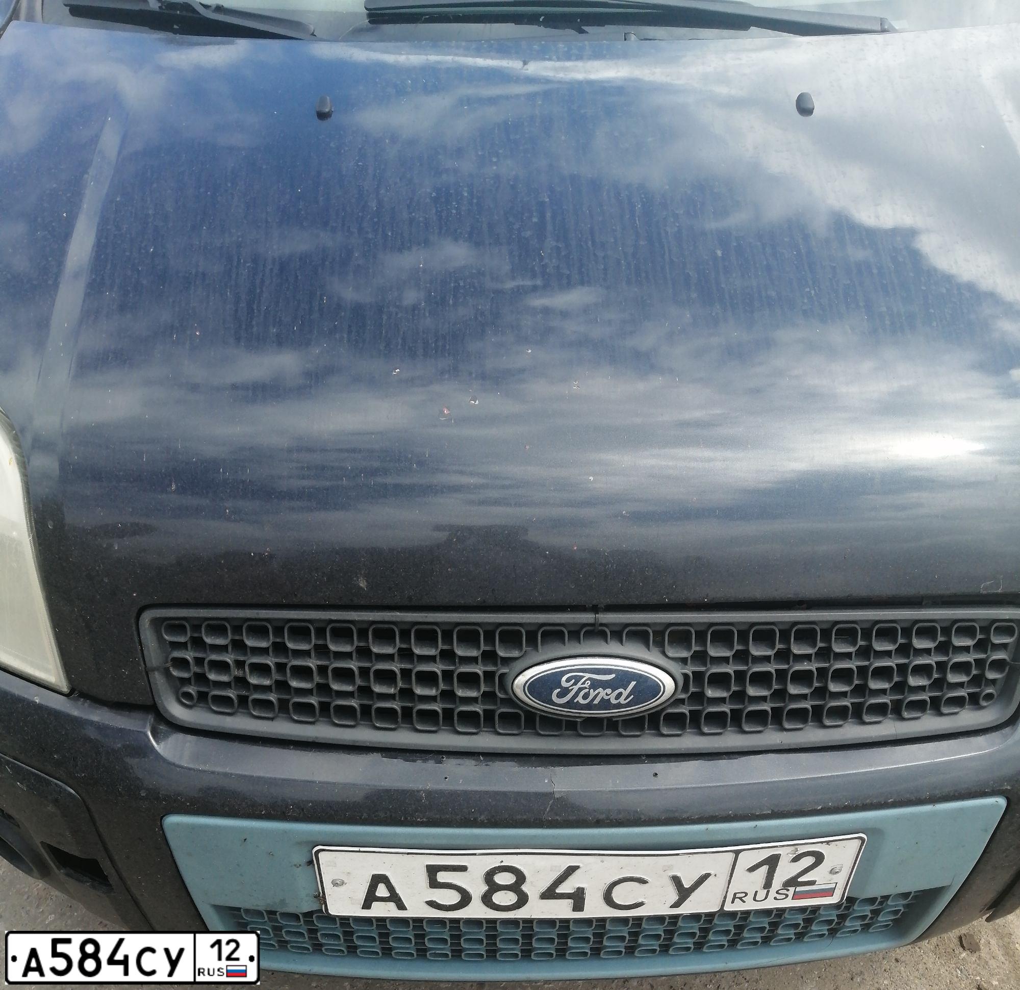 Фото автомобиля FORD FUSION, 2010 — госномер А584СУ12. Цвет: ЧЕРНЫЙ