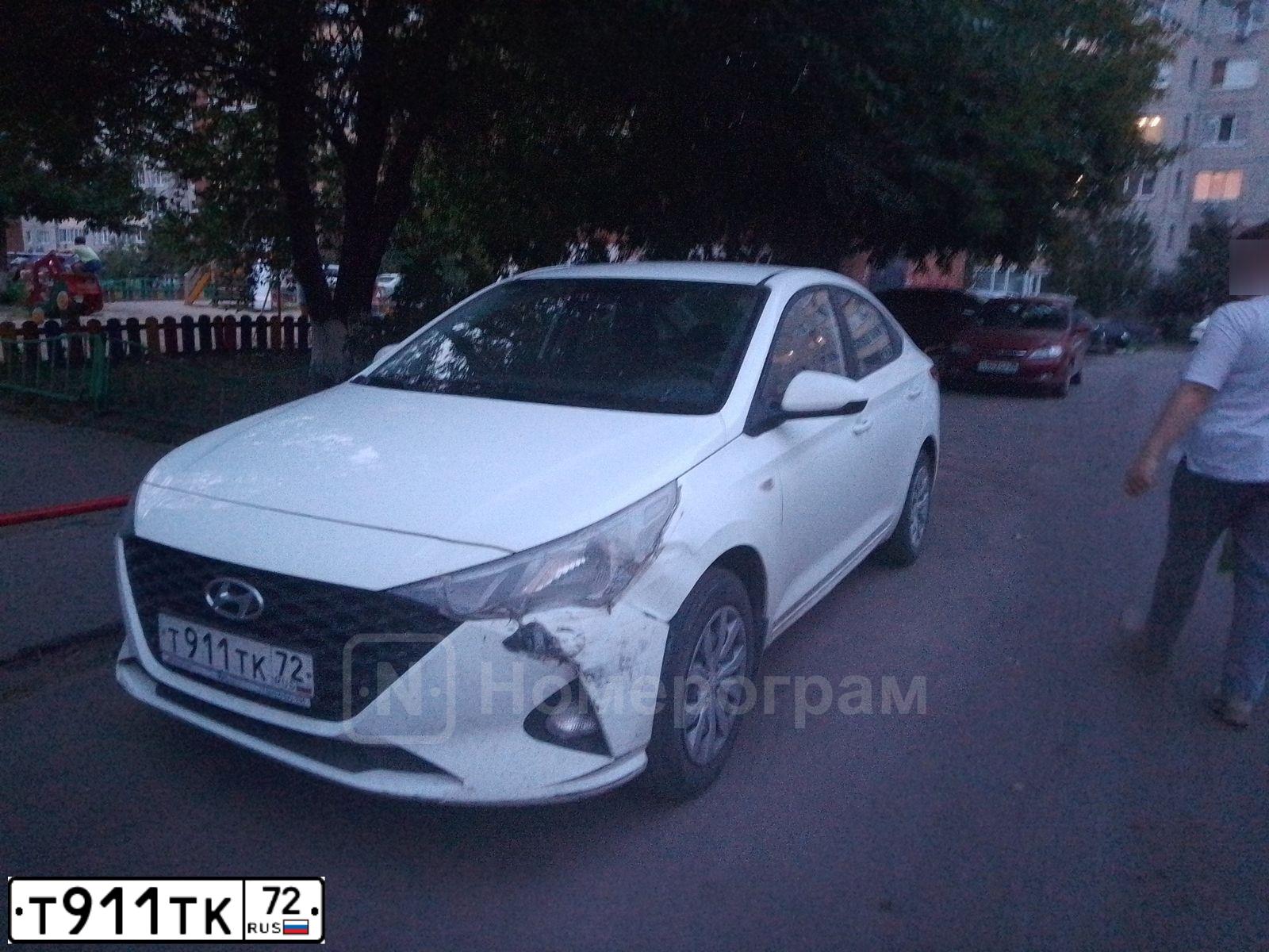 Фото автомобиля HYUNDAI SOLARIS, 2020 — госномер Т911ТК72. Цвет: Белый