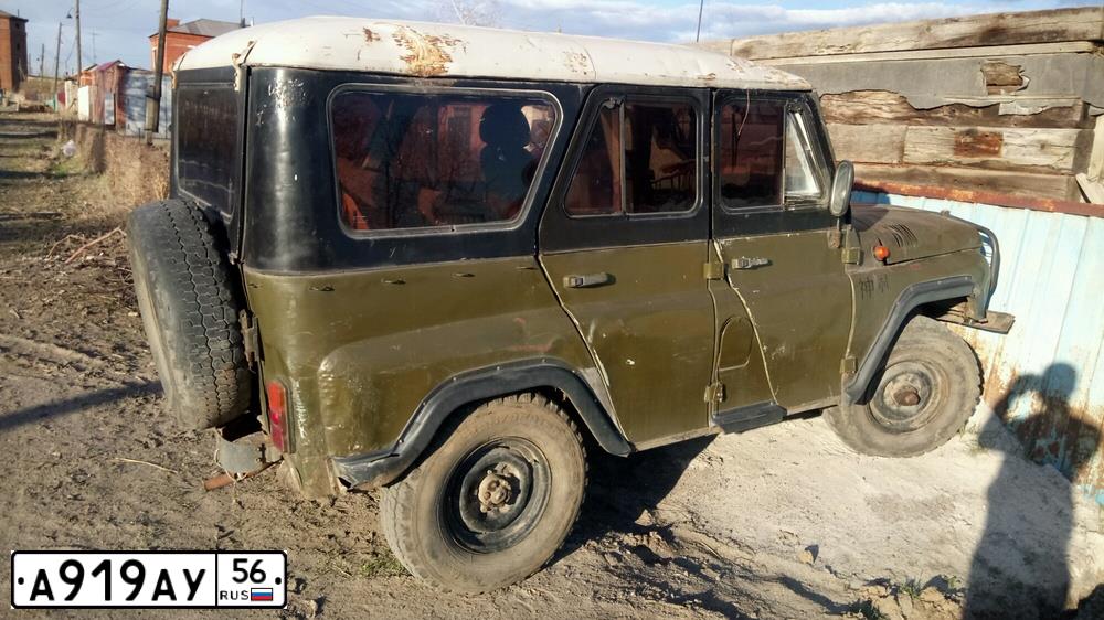 Фото автомобиля UAZ 3151 / HUNTER, 1992 — госномер А919АУ56. Цвет: ЗЕЛЕНЫЙ