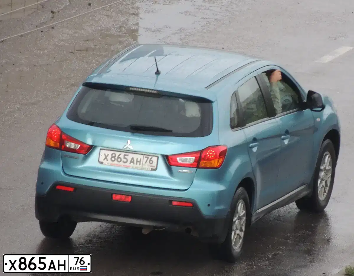 Фото автомобиля MITSUBISHI ASX, 2011 — госномер М721ХВ33. Цвет: ГОЛУБОЙ