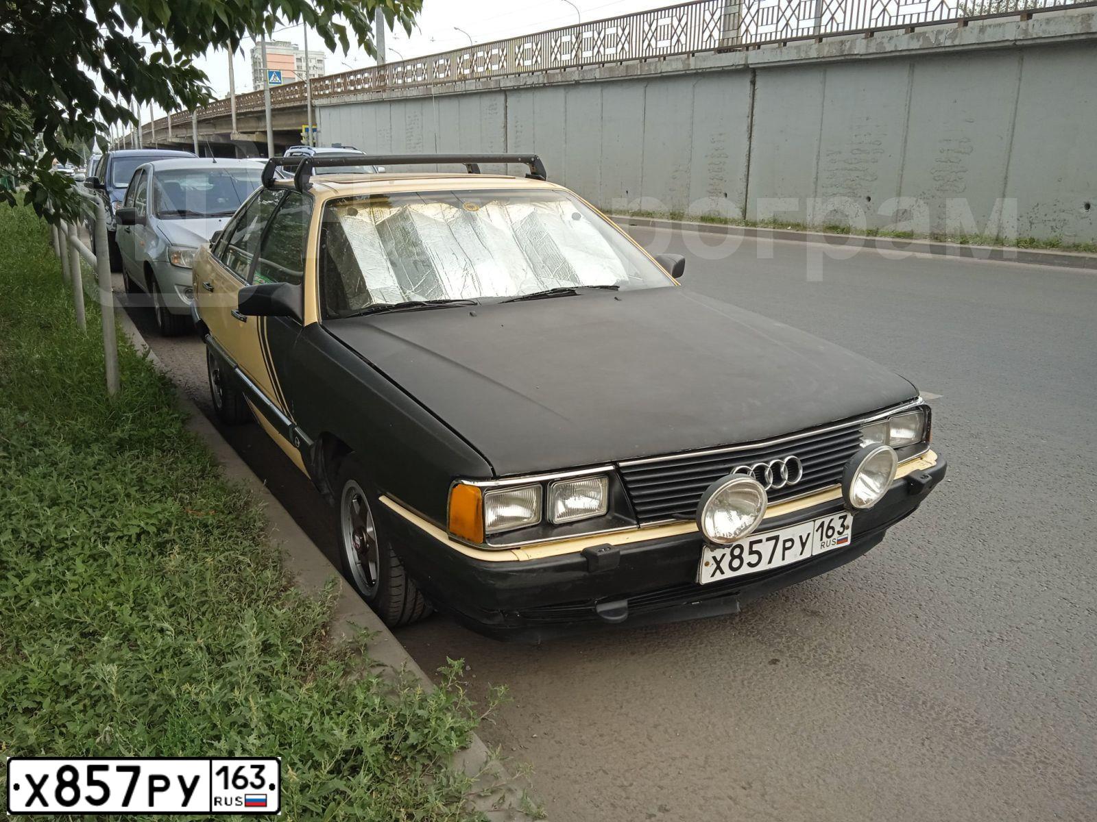 Фото автомобиля AUDI 100, 1985 — госномер Х857РУ163. Цвет: СВЕТЛО-БЕЖЕВЫЙ